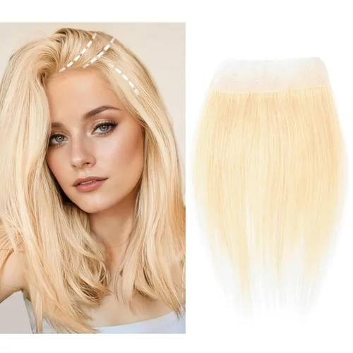 Miniatura 41 de Reemplazo de cabello humano con cicatrices, quemaduras accidentales sin vello para hombres y mujeres, pérdida de línea de cabello, cinta recta