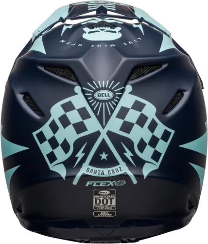 Miniatura 6 de Bell Moto-9 Flex Dirt - Casco de motocicleta de cara completa - Breakaway - Azul marino mate/azul claro, talla L