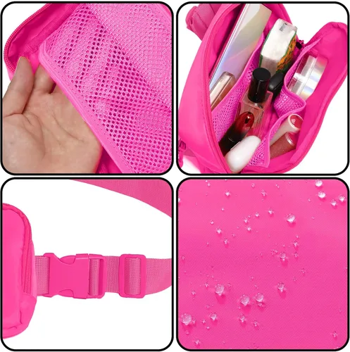 Miniatura 58 de Riñonera, bolsa para cinturón, correa ajustable ajustable de 40 pulgadas, para mujeres y hombres
