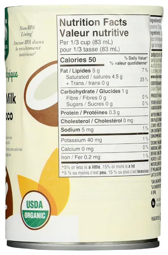 Miniatura 2 de 365 by Whole Foods Market, Leche de coco ligera orgánica, 13.5 onzas líquidas