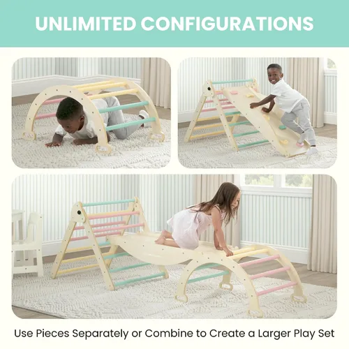Miniatura 2 de Delta Children Lil' Climber Gym - Gimnasio de escalada en interiores / gimnasio de la jungla para niños - Juguete Montessori con arco