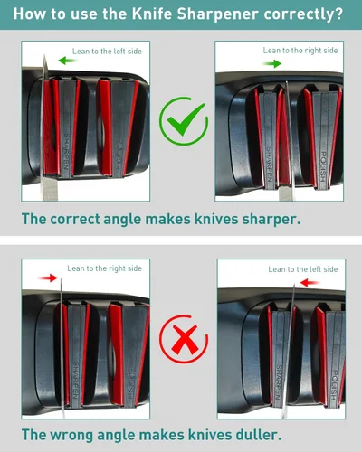 Miniatura 8 de Afilador de Cuchillos Eléctrico de 2 Etapas para Cuchillos de 20 Grados, Sistema de Afilado Abrasivo de Diamante para Cuchillos de Chef de Filo