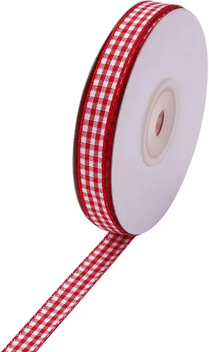Miniatura 8 de Cinta de tela de arpillera de 110 yardas, tela de arpillera en blanco y negro, satén rojo y verde, dorado con purpurina metálica para envolver