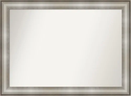 Miniatura 256 de Amanti Art Espejo de baño plateado para sobre fregadero, 28 x 47 pulgadas, espejo rectangular de plata imperial, marco de madera tradicional de gran