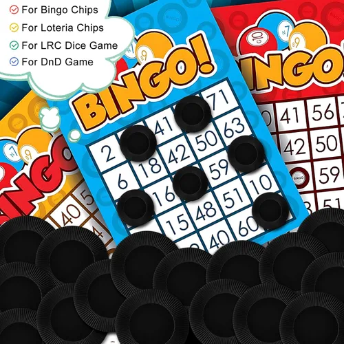 Miniatura 4 de Coopay 500 fichas de póquer de plástico, fichas de bingo de 1 pulgada, contadores de aprendizaje a granel, juego de cartas de póquer, marcadores