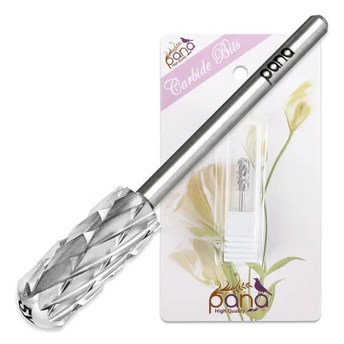 Miniatura 17 de PANA - Broca de carburo de seguridad de 3/32 pulgadas con cabezal grande de punta redonda y lisa para la eliminación de esmalte en gel y acrílico