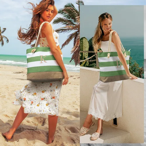 Miniatura 23 de YOOLIFE Bolsas de playa para mujer, bolsa de lona de viaje, bolsa impermeable para piscina, artículos esenciales de viaje, regalos para mujeres