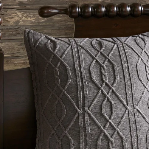 Miniatura 12 de Madison Park Edredón King de algodón jacquard a cuadros de cabaña, edredones extragrandes tamaño King, funda extraíble, edredón para todas