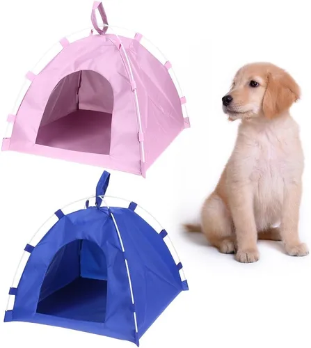 Miniatura 2 de Ochine Tienda de campaña impermeable para perros y gatos, portátil, plegable, resistente a la lluvia, casas duraderas para mascotas para viajes al