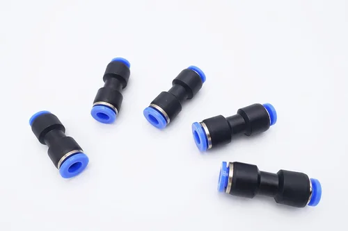 Miniatura 24 de Empuje para conectar, tubo de 1/2 pulgada de diámetro exterior x tubo de 1/4 pulgadas, conector de dos vías de unión recta de aire neumático