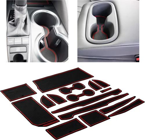 Miniatura 24 de CupHolderHero Compatible con accesorios Toyota Tundra 2014-2021 - Insertos de portavasos antideslizantes antipolvo, tapetes para consola central