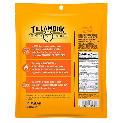 Miniatura 3 de Tillamook Country Smoker Tillamook Real Hardwood Smoked Old Fashioned Silver Dollar - charqui de carne de vacuno