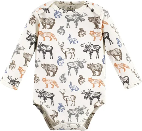 Miniatura 4 de Touched by Nature Body unisex de algodón orgánico de manga larga para bebé, Niño Bosque