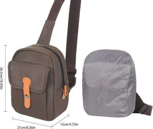 Miniatura 6 de Besnfoto Bolsa de cámara pequeña DSLR Sling Bag Mochila para fotógrafo Cámara impermeable Bolsa de hombro Bolso compacto para calle
