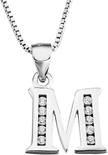 Miniatura 14 de Dijes personalizados para collar colgante con las 26 letras del alfabeto, circonita cúbica, plata esterlina S925.