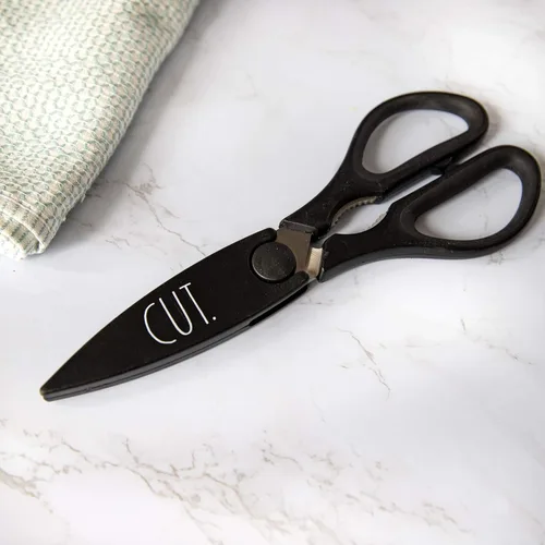 Miniatura 3 de Rae Dunn Tijeras de cocina - Tijeras de cocina de acero inoxidable, tijeras de cocina para cortar carne, pollo, hierbas y productos con cubierta