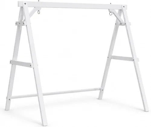 Miniatura 15 de VINGLI Marco de columpio para porche de 6.2 pies, soporte de madera resistente de 660 libras, soporte de columpio de madera con barra de conexión