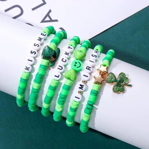 Miniatura 189 de Surfer Heishi - Pulseras apilables para mujer, apilables, de vinilo arcoíris, disco de arcilla, pulseras elásticas para la amistad, joyería bohemia