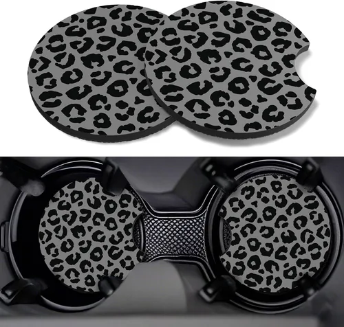 Miniatura 27 de Posavasos para automóvil, paquete de 2 posavasos para automóvil, 2.75 pulgadas, antideslizantes y absorbentes, para portavasos de automóvil