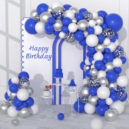 Miniatura 15 de Kit de arco de guirnalda de globos de color verde oscuro, negro y dorado, 122 globos de confeti negro verde oscuro metálico dorado para selva, Verde