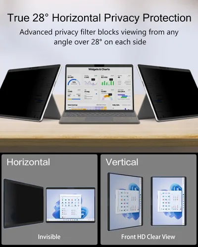 Miniatura 4 de PYS Pantalla magnética de privacidad para Microsoft Surface Pro 7 Plus, Pro 7, Pro 6, Pro 5, Pro 4, Pro 3 – Protector de pantalla de privacidad