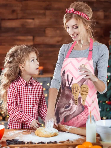 Miniatura 2 de Bencailor Delantales de verano de Navidad en julio con bolsillos, delantales de cocina ajustables de Navidad, impermeables para cocinar, mujeres