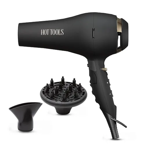 Hot Tools Pro Artist Black Gold 2100 Turbo Ceramic + Ionic Secador de pelo | Secado rápido, ligero | Lightweight Ionic Hair Dryer for Fast Drying, 6