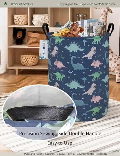 Miniatura 6 de Cesta de lavandería redonda impermeable, cesta de almacenamiento plegable, cestas de lavandería con asa, cesta de regalo, adecuada para habitación