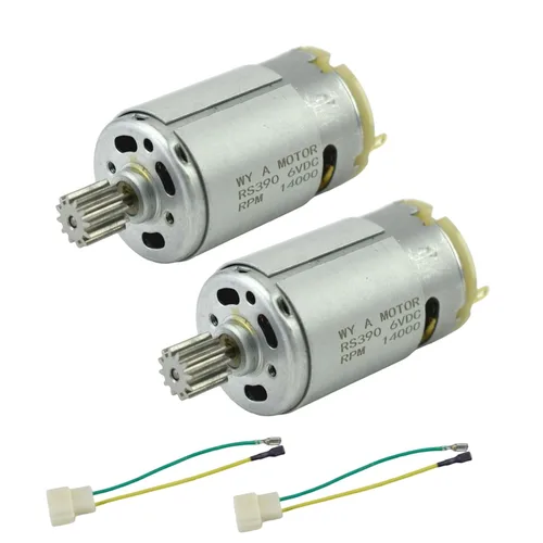 Miniatura 13 de CHANCS RS390 Motor eléctrico DC 6V 14000RPM 12 engranajes motor para coche de juguete accesorio de tres ruedas motocicleta cochecito con reemplazo