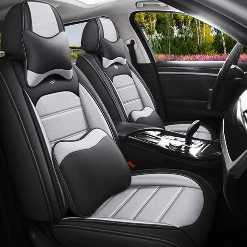Miniatura 15 de Funda de asiento de cuero para Mercedes-Benz EQE 350 2022-2023, fundas de asiento suaves impermeables, accesorios interiores, fundas de asiento