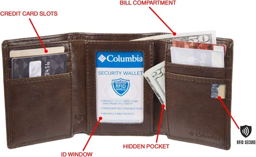Miniatura 21 de Columbia Billetera triple RFID para hombre