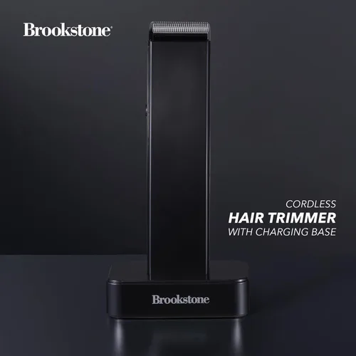 Miniatura 5 de Brookstone - Cortadora de pelo inalámbrica con base de carga, aseo de precisión para cabello, barba y cuerpo con peines guía ajustables