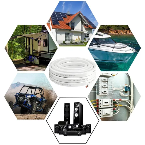 Miniatura 6 de Cable marino de calibre 2, cable dúplex de grado marino, cable eléctrico de cobre estañado de 2 AWG 5 pies para uso al aire libre en barcos