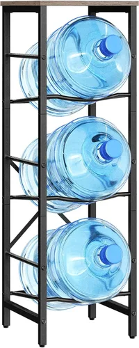 HOOBRO Estante para jarra de agua, soporte para botella de agua, estante para jarra de agua de 5 galones, estante de almacenamiento de enfriador de
