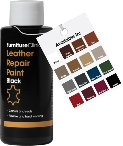 Miniatura 36 de Furniture Clinic Pintura y tinte para reparación de cuero, colorante autosellante para una reparación rápida y fácil del cuero, adecuado para sofás