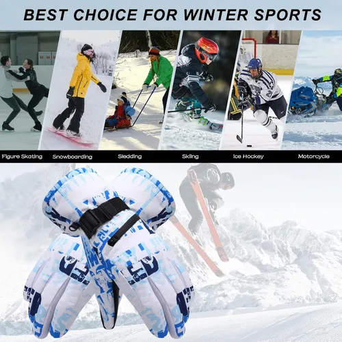 Miniatura 6 de Avicill Guantes de esquí para nieve, guantes de nieve para hombre, guantes de nieve impermeables para mujer, guantes de snowboard para exteriores