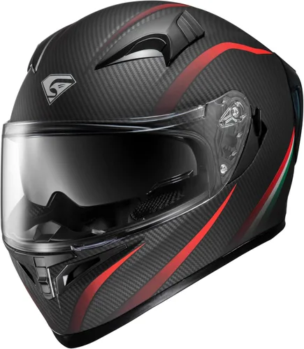 Miniatura 10 de KYPARA Casco de motocicleta de cara completa con visera interna tintada y aprobado por DOT para ciclomotor, ATV Cruiser Scooter