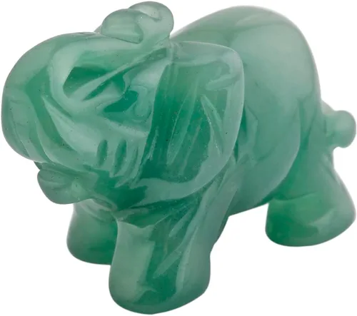 Miniatura 18 de Nupuyai Estatua de elefante de cristal curativo tallada a mano, escultura de bolsillo, escultura para manualidades, decoración de manualidades, 1.5