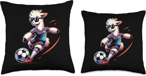 Miniatura 3 de Alpaca Soccer Ball Boys Kids Throw Pillow