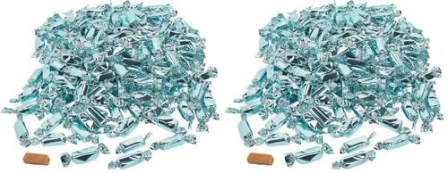 Miniatura 2 de Fun Express Caramelos envueltos en papel de aluminio azul claro de 2 libras a granel – Recuerdos de baby shower y caramelos de revelación de género