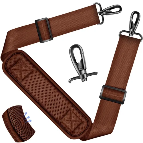 Miniatura 97 de ZINZ Correa de hombro universal de 59 pulgadas con almohadilla transpirable fija ultra gruesa, correa de hombro ajustable y resistente para bolsa
