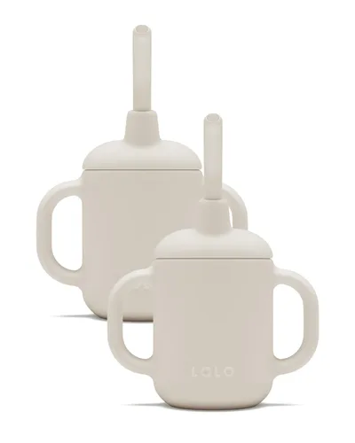 Miniatura 12 de Lalo Little Cup, Vaso con Pajita de Silicona No Tóxica con Asas - Vaso Entrenador para Bebés y Niños Pequeños - Sistema de Entrenamiento de Mini