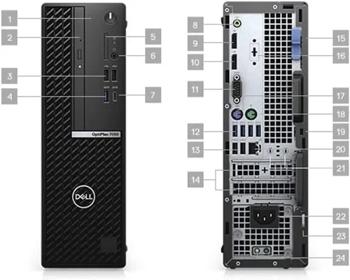 Miniatura 3 de Dell Optiplex 7090 SFF Desktop Core i7-10700 - Disco duro SSD de 512 GB - 32 GB RAM 8 núcleos @ 4.8 GHz Win 11 Pro Negro (renovado)