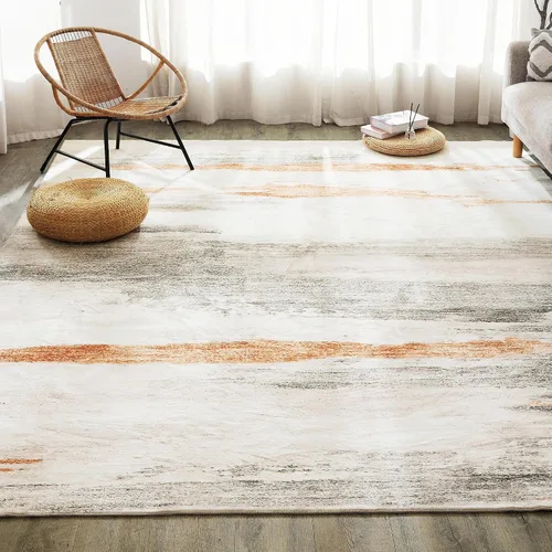 Miniatura 40 de Carvapet 9x12 Alfombras grandes para sala de estar y dormitorio, alfombra moderna lavable azul de pelo bajo con respaldo de goma, plegable, alfombra