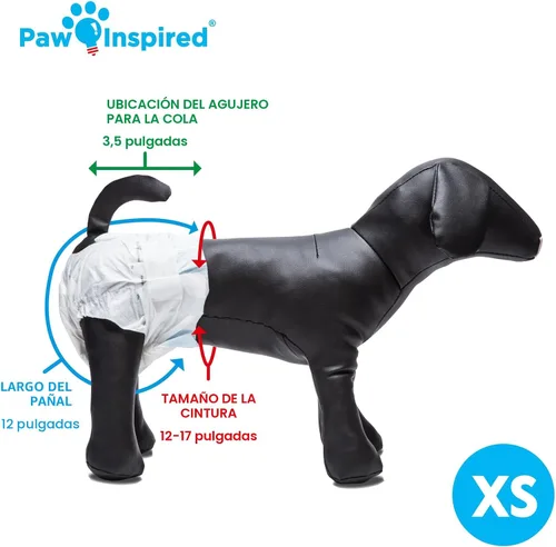 Miniatura 5 de Paw Inspired Pañales desechables para perras, ultra protección, pañales para perros en calor, micción excitable o incontinencia (12 y 144 unidades)