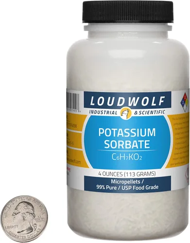 Miniatura 11 de Sorbato de potasio / Botella de 2 onzas / 99% puro USP grado alimenticio/Micropellets