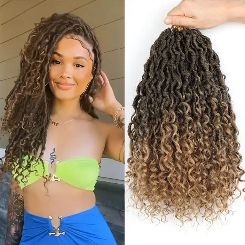 Miniatura 26 de LMZIM Cabello de ganchillo Goddess Locs de 14 pulgadas, 8 paquetes de Faux Locs trenzas de ganchillo para mujeres negras, cabello de ganchillo #2