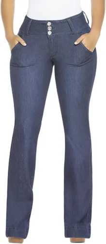 Miniatura 6 de equilibrium J8915 - Jean Colombiano Bootcut para Mujer - Jean Curvy Stretch Mid Rise - Jean Colombiano Levanta Cola