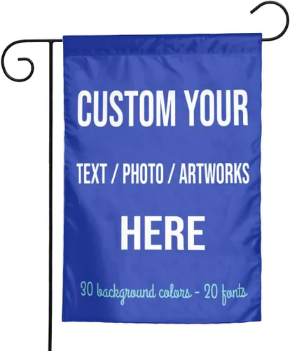 Miniatura 11 de Bandera de jardín personalizada para exteriores, banderas personalizadas de doble cara de 28 x 40 pulgadas, para hacer tu propia bandera divertida