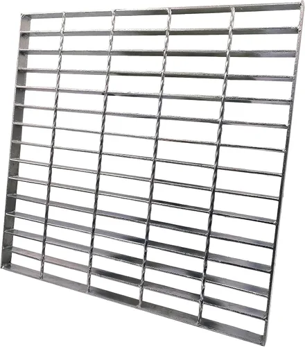 Miniatura 16 de Rejilla de drenaje de acero galvanizado con borde de 24 x 24 pulgadas, cubierta de canal de entrada de alta resistencia clase B de 28100 libras